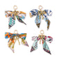 Tie A Bow on it Scarf Bag Charm w/ a Gold Ball Bow Charm (4 Styles)