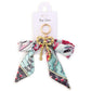 Tie A Bow on it Scarf Bag Charm w/ a Gold Ball Bow Charm (4 Styles)