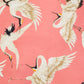 Peony Pink Heron Print Long Kimono- Viscose/Modal-Designed By One Hundred Stars