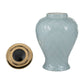Blue/Gold 20 in. Ceramic Novelty Rope Temple Jar