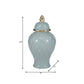 Ceramic Rope Temple Lidded Decorative Jar - Blue, 14 in.