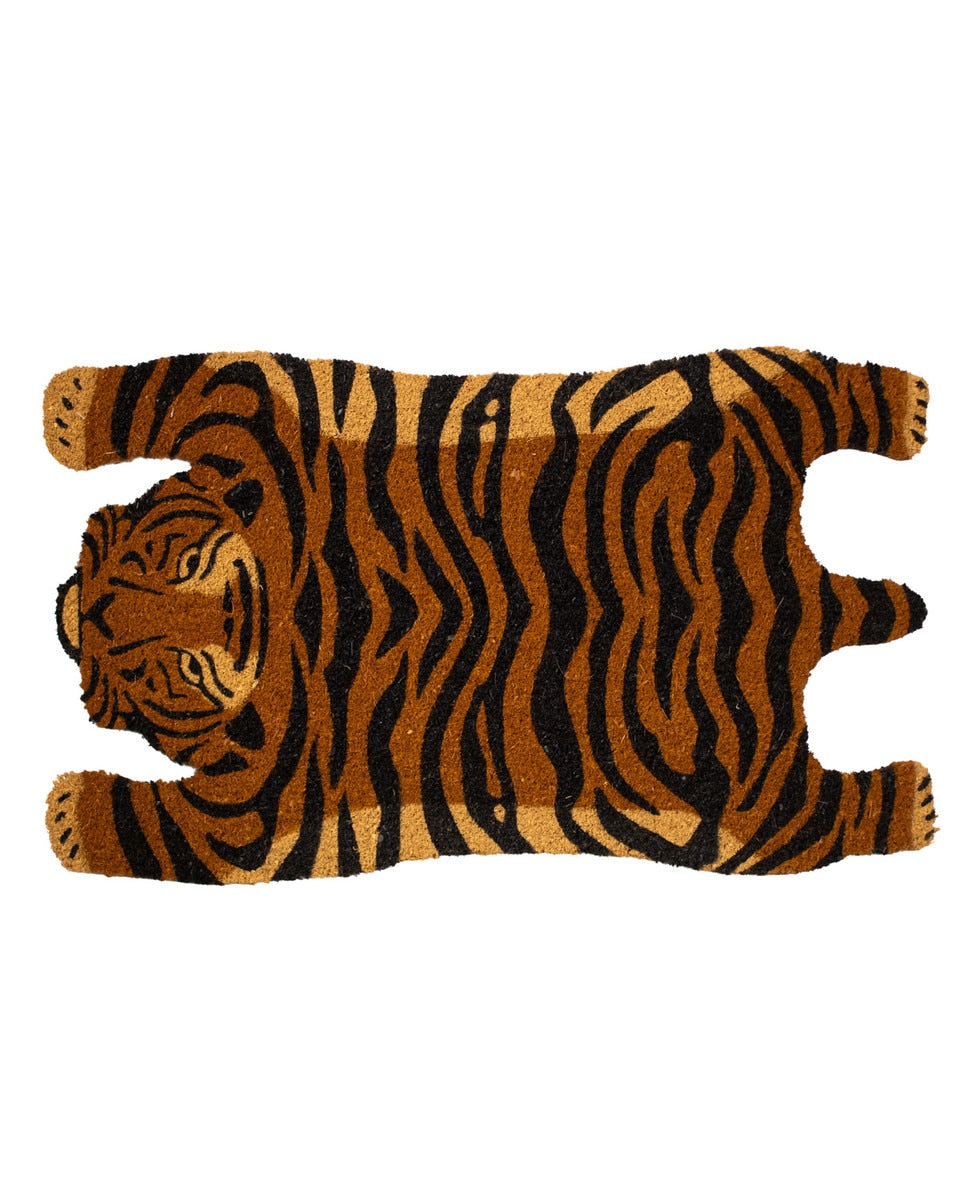 Tiger Shaped Coir Doormat