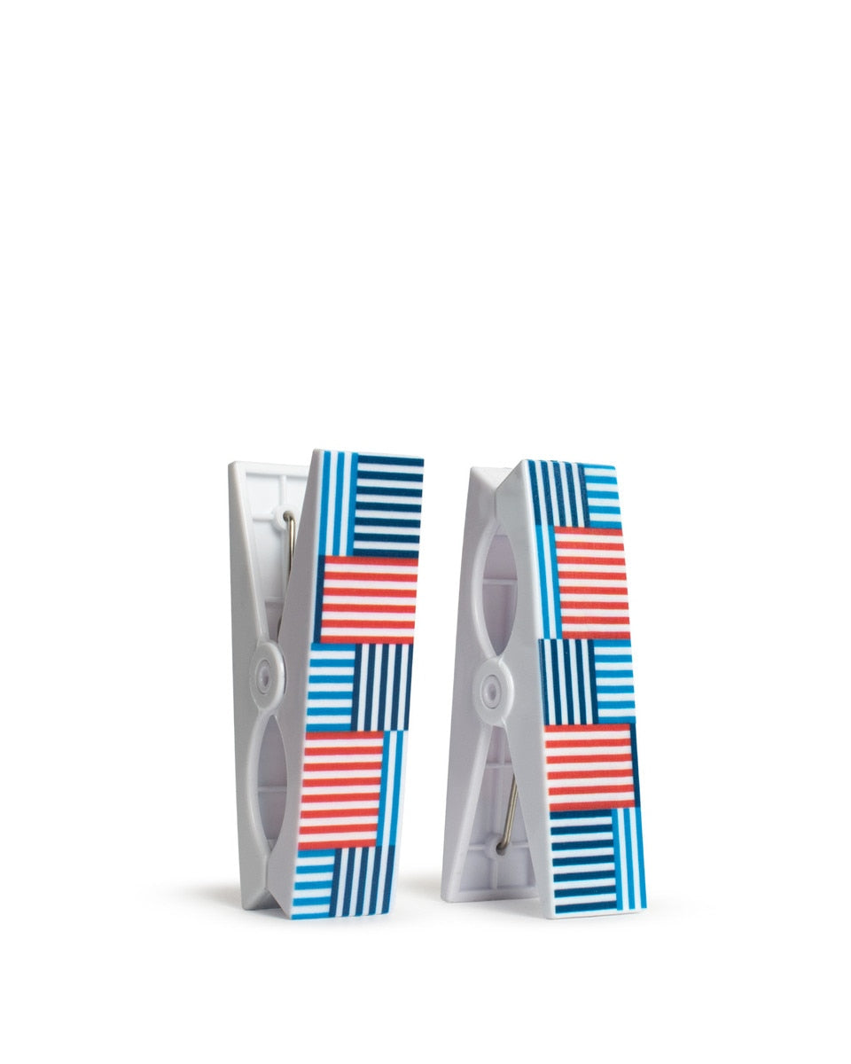 Freeport Stripe Beach Towel Clips (Set of 2)