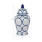Ceramic Classic Links Decorative Temple Jar - Blue, 18 in.