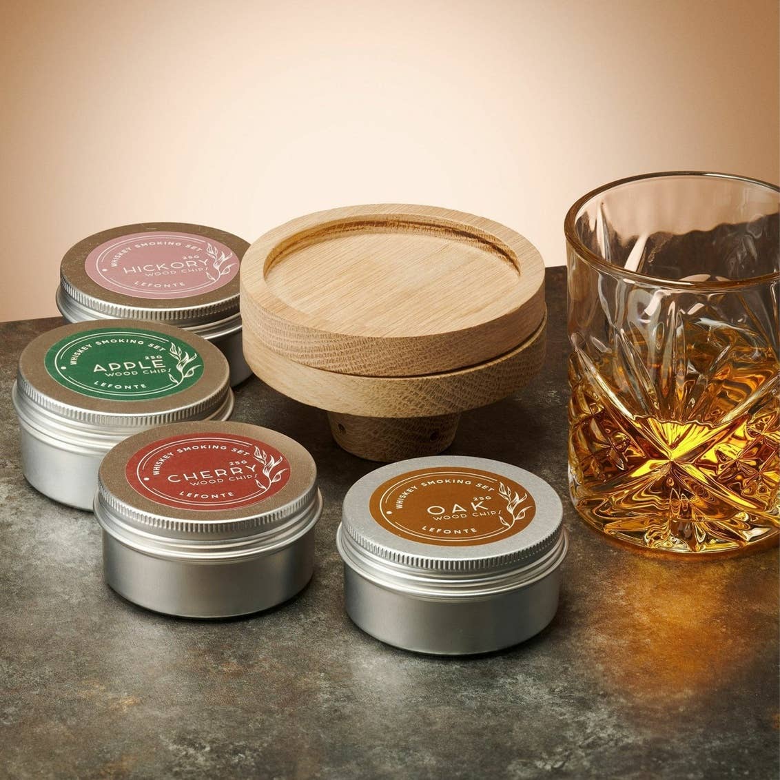 Dublin Crystal 6 Piece Whiskey Smoker Set