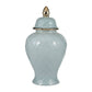 Blue/Gold 20 in. Ceramic Novelty Rope Temple Jar
