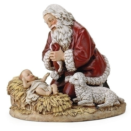 Kneeling Santa Figurine 8"