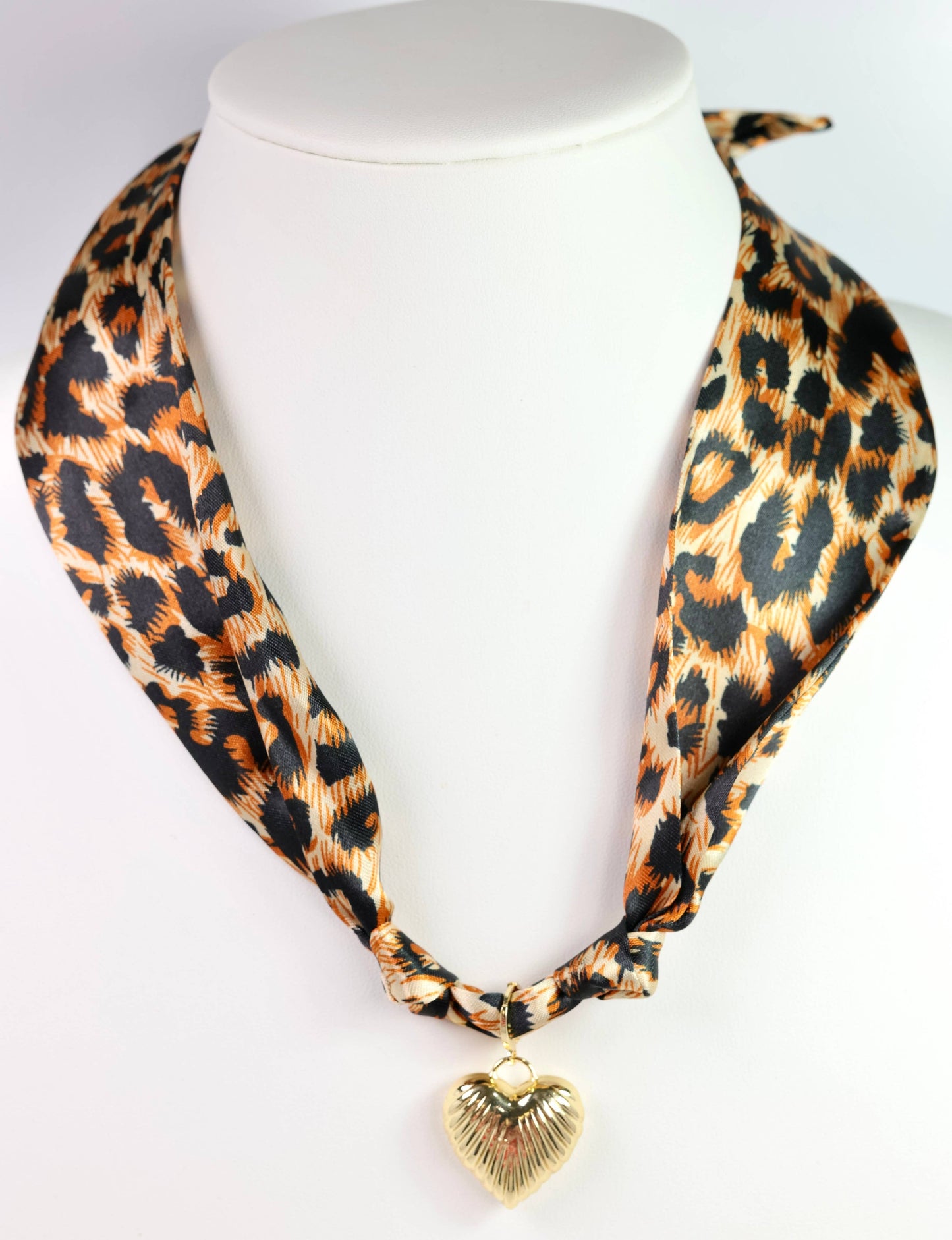 Lillie Scarf Charm Necklace LEOPARD: Default