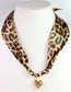 Lillie Scarf Charm Necklace LEOPARD: Default
