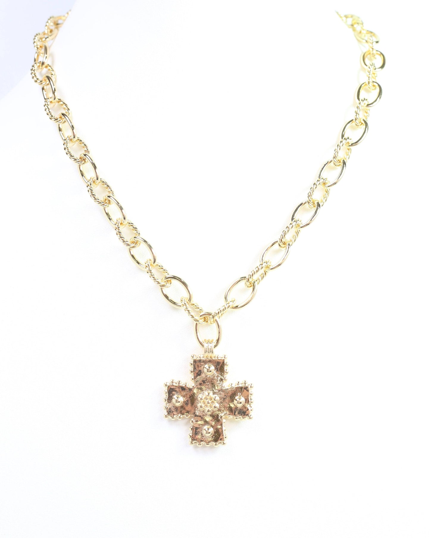Murray Cross Charm Necklace Gold: Default