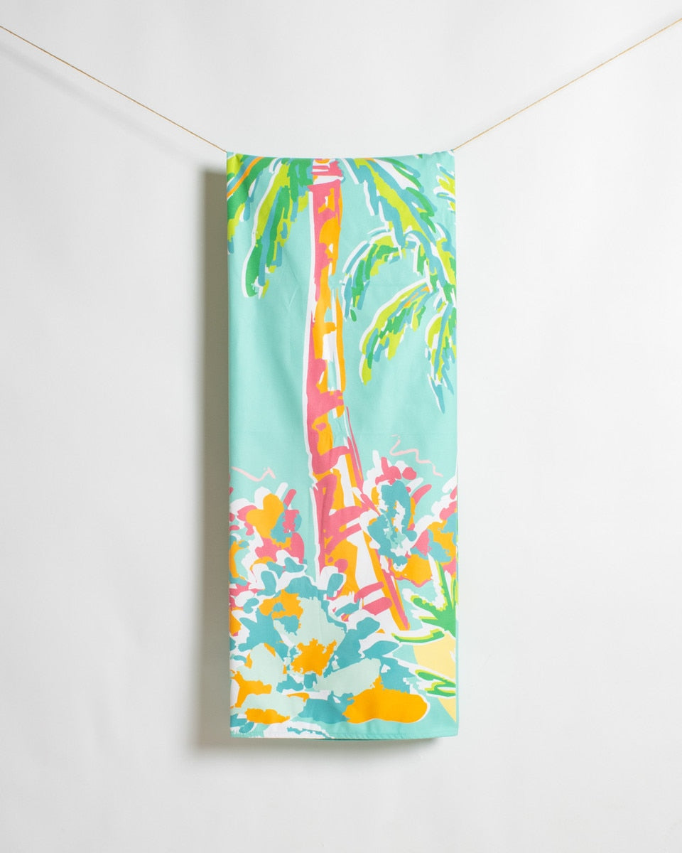 Caribbean Palm Giant Beach Towel