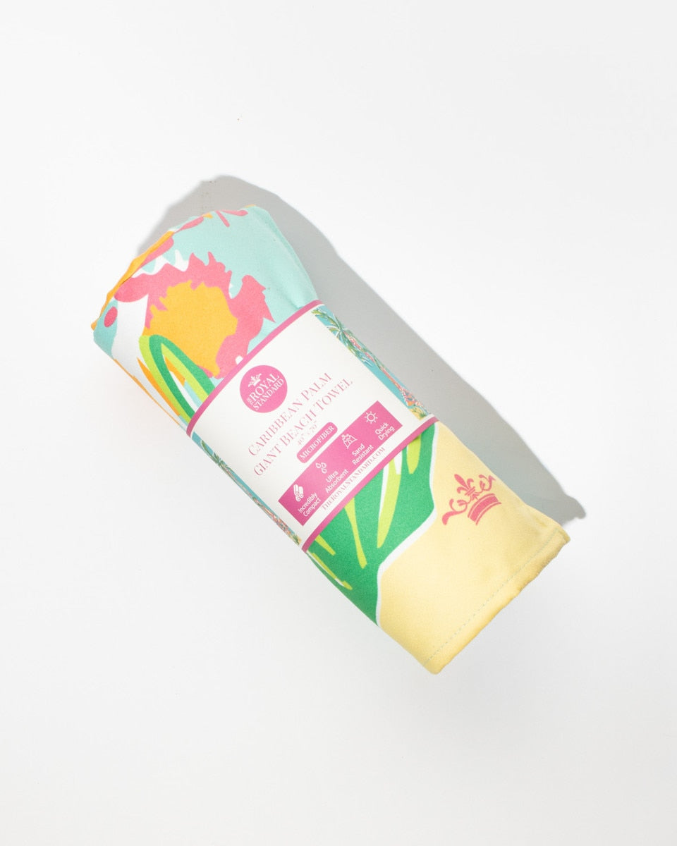 Caribbean Palm Giant Beach Towel