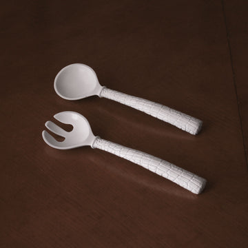 VIDA Crock Salad Servers (White)