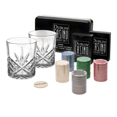 Dublin Crystal Casino Poker Set