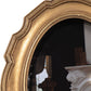 Photo Frame - Gold Polyresin Round Vintage Style, 4x6 in.