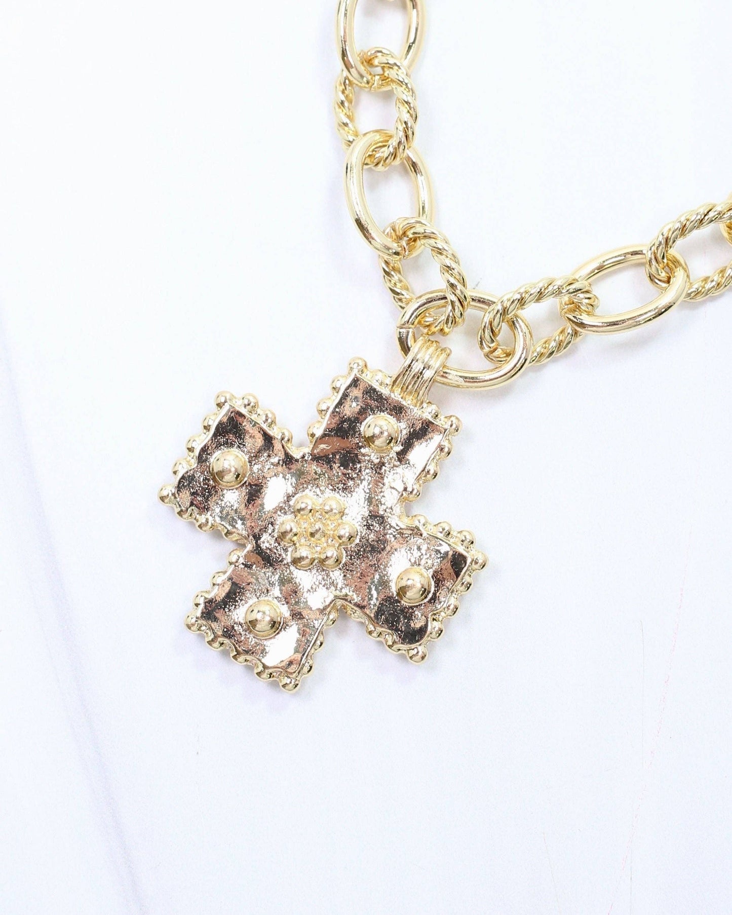 Murray Cross Charm Necklace Gold: Default