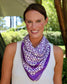 Langston Geometric Scarf Medium Purple White