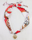 Lillie Scarf Charm Necklace RED WHITE: Default