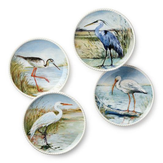 Coastal Birds Canape Plates, 6" (4 Styles)