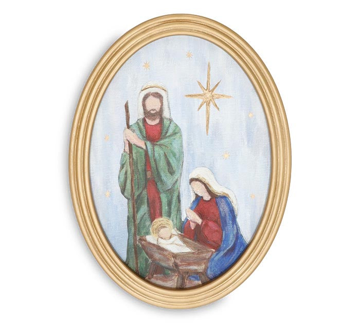 Wooden Holy Family Framed Wall Hanging
