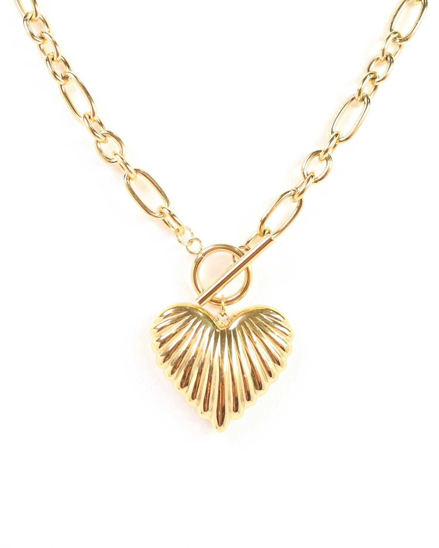 Kathi K Heart Charm Necklace Gold: Default