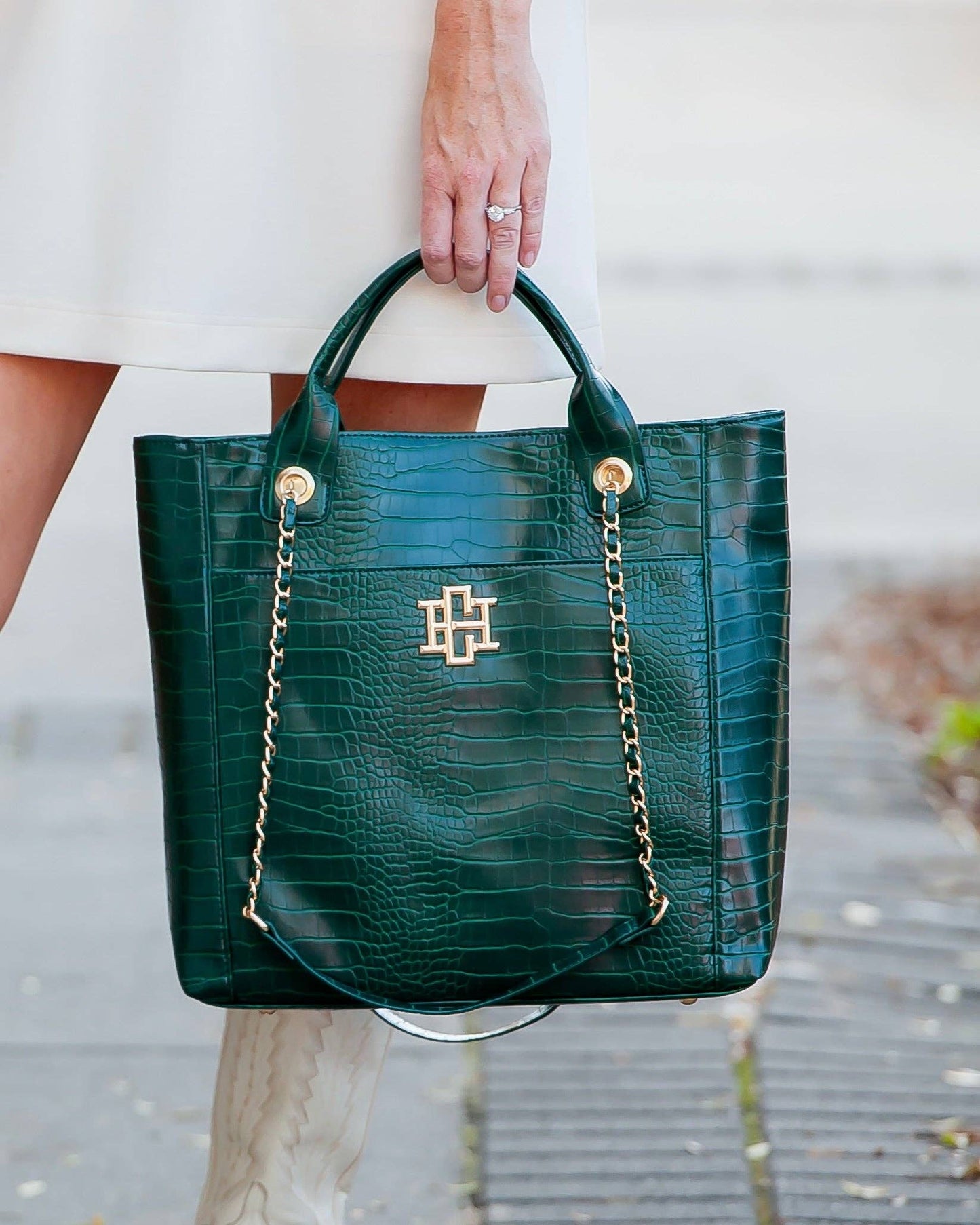 Kinzley Tote Hunter Green EC