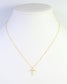 Millville CZ Pave Cross Necklace Gold