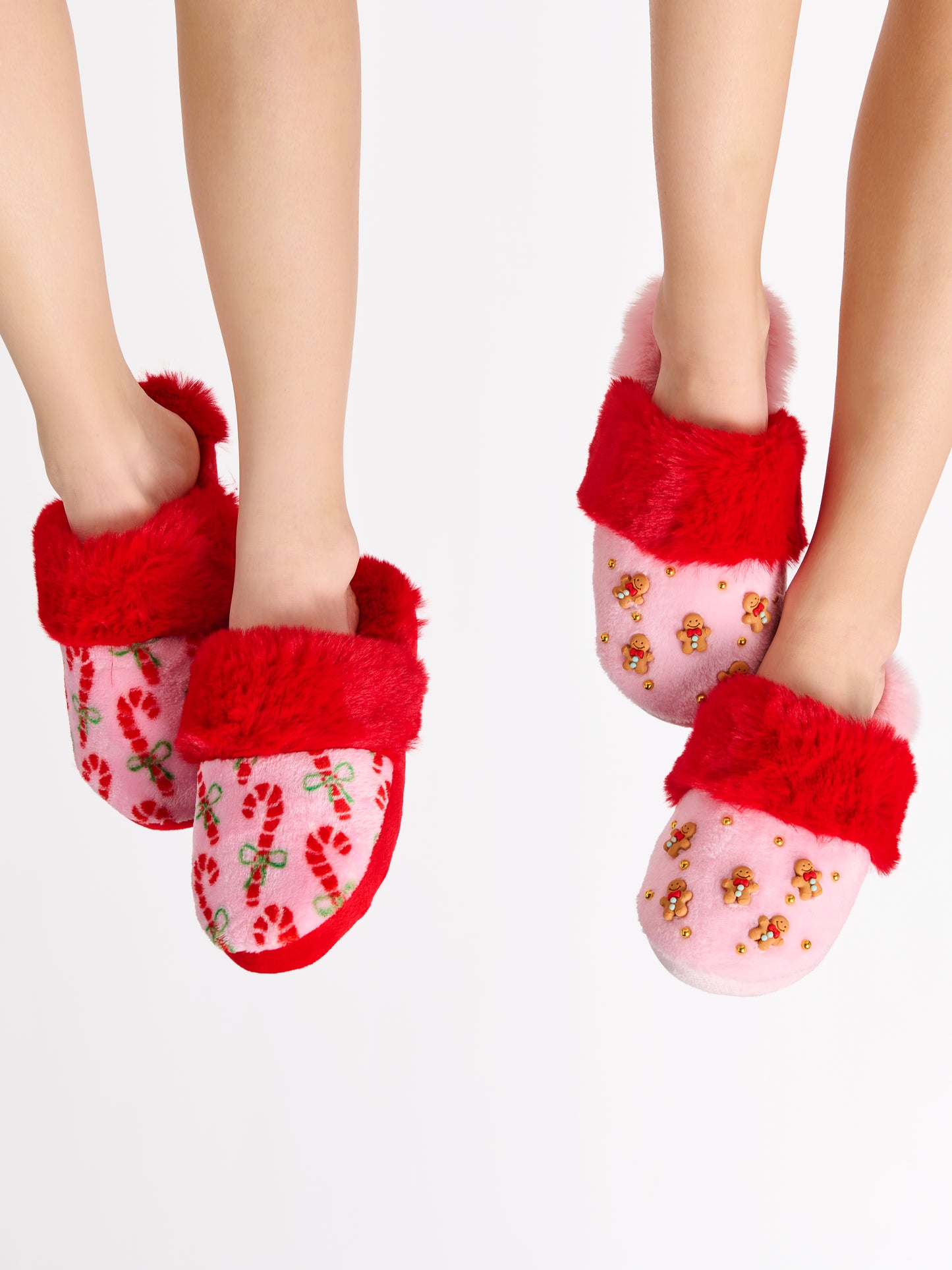 Gingerbread Man Slippers - Blush - S/M