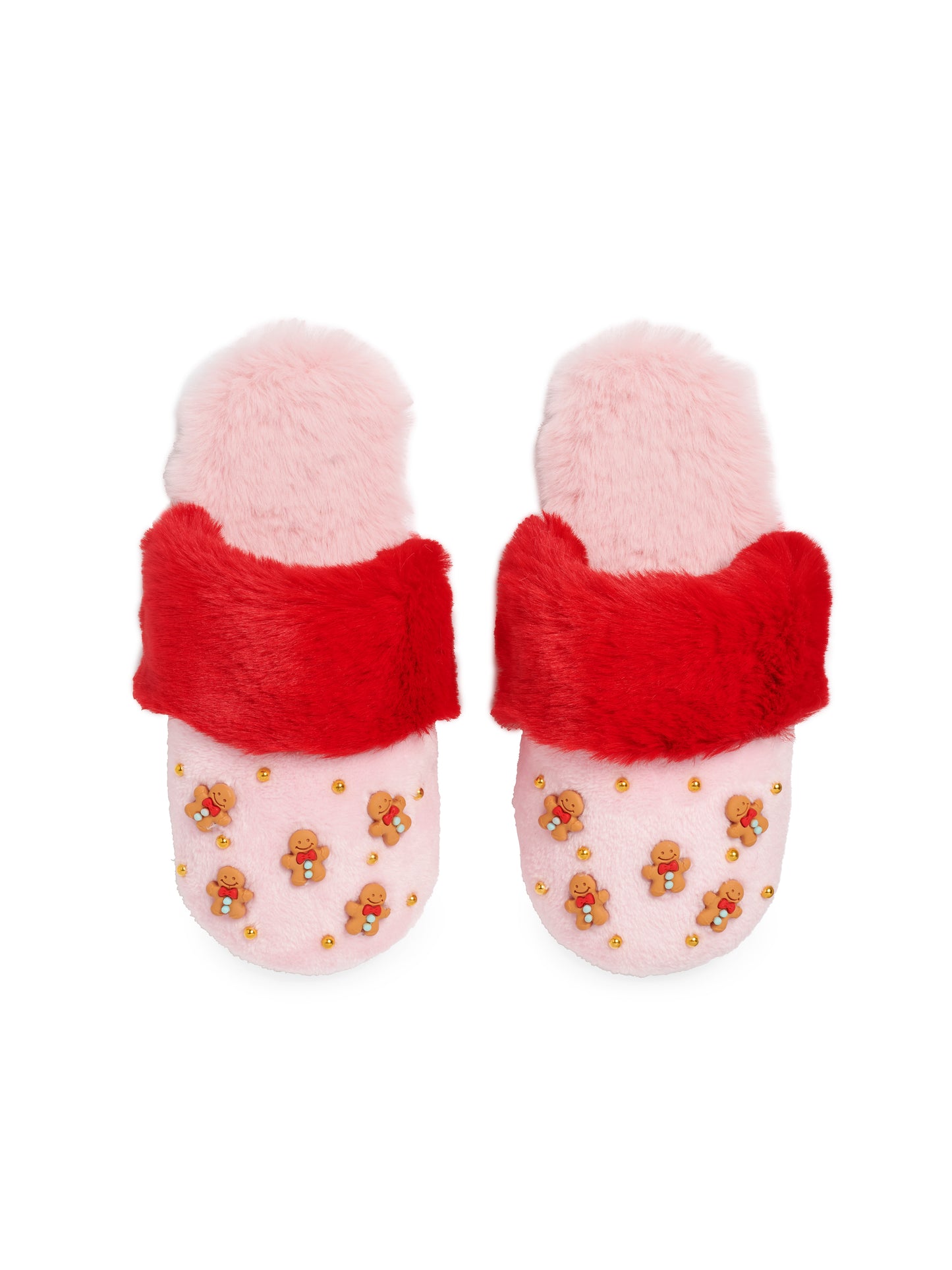 Gingerbread Man Slippers - Blush - L/XL