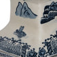 Decorative Jar - Blue Ceramic Chinoiserie Temple, 15 in.