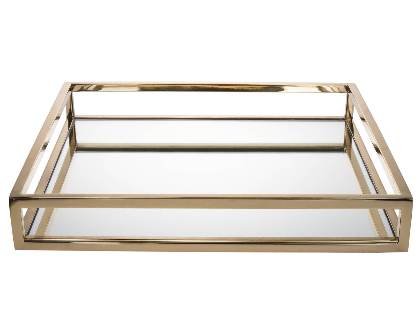 Aspen 14" Square Tray: Gold