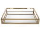 Aspen 14" Square Tray: Gold
