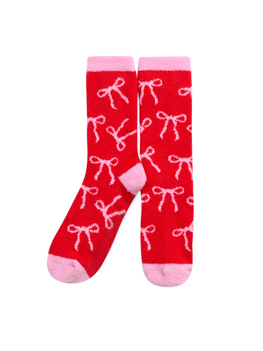 Bow Socks - Red