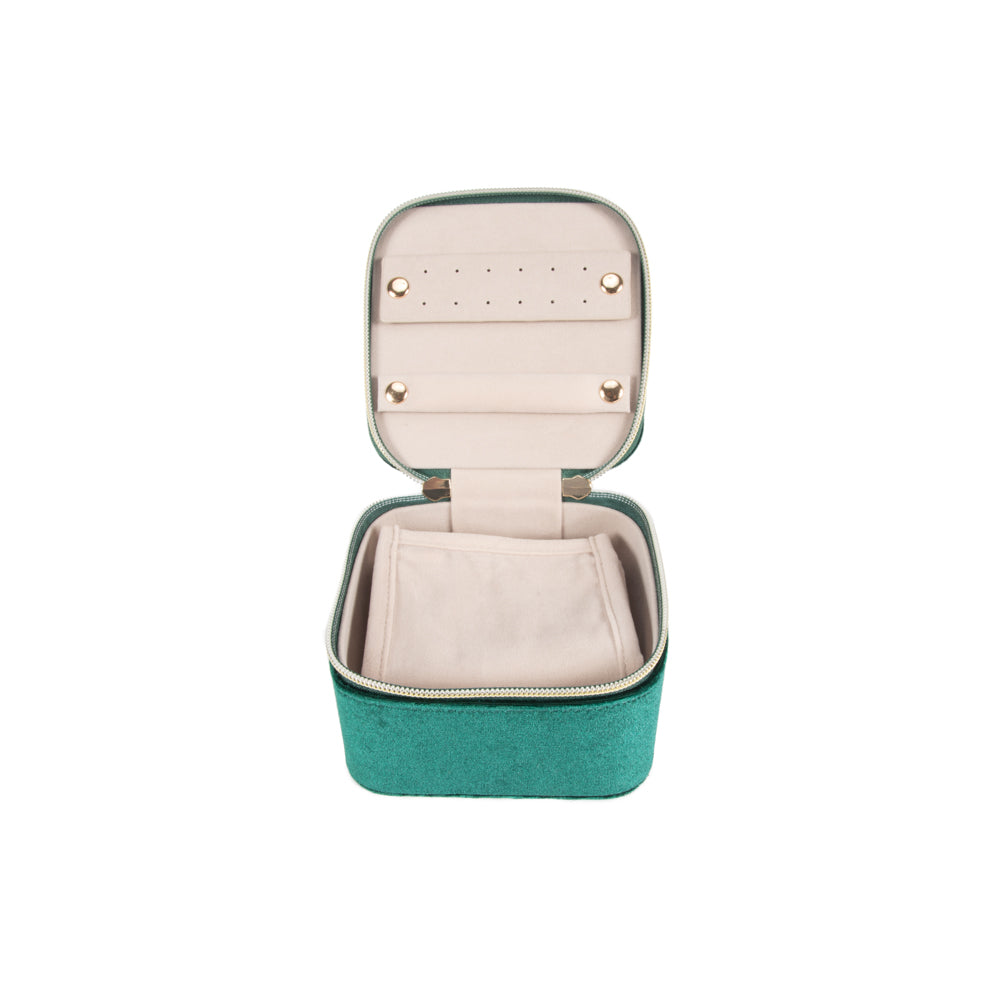 Vera Travel Jewelry Case w/Pouch (Emerald Green)