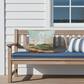 Pillow - Egret Flying Serene - indoor / outdoor cushion: 18x18