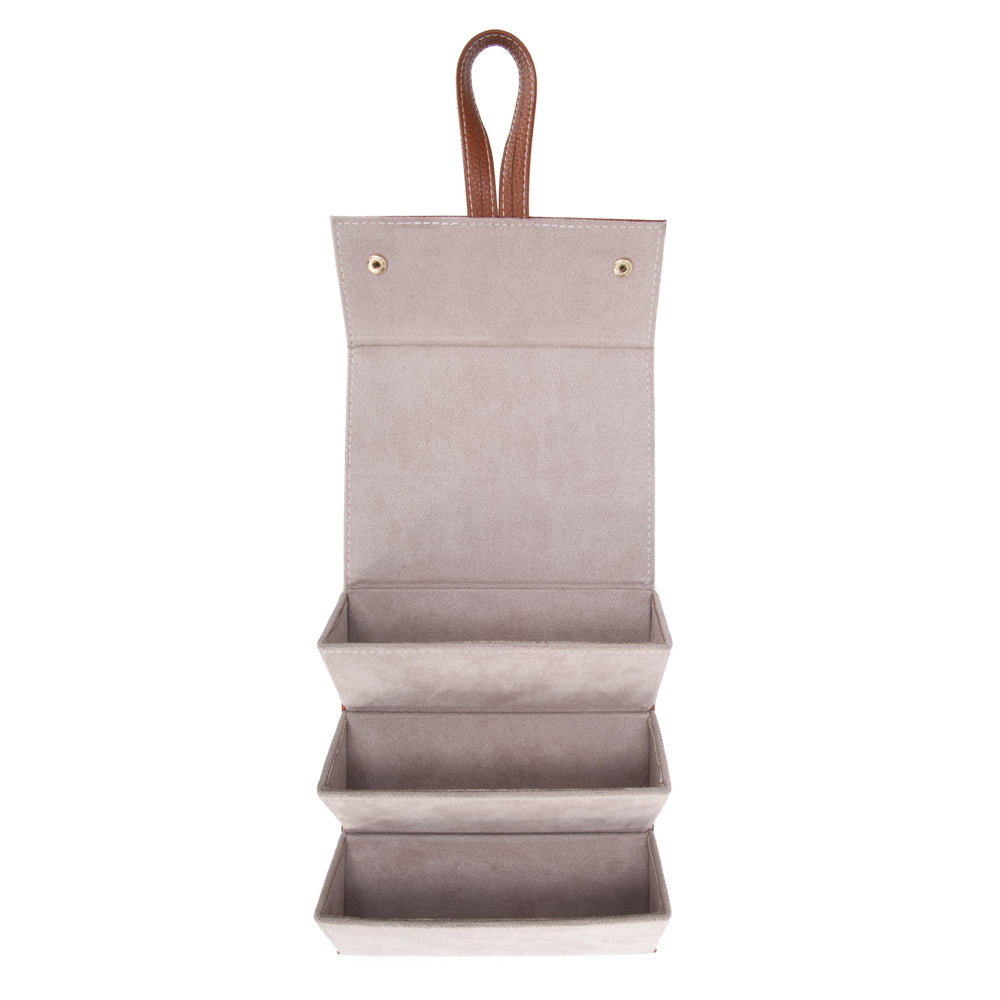 Leah Trio Eyewear Case - Saddle