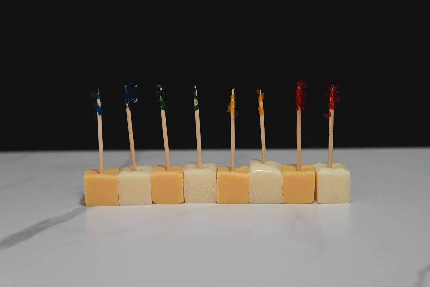 Fake Mixed Cheddar Cheese Cubes