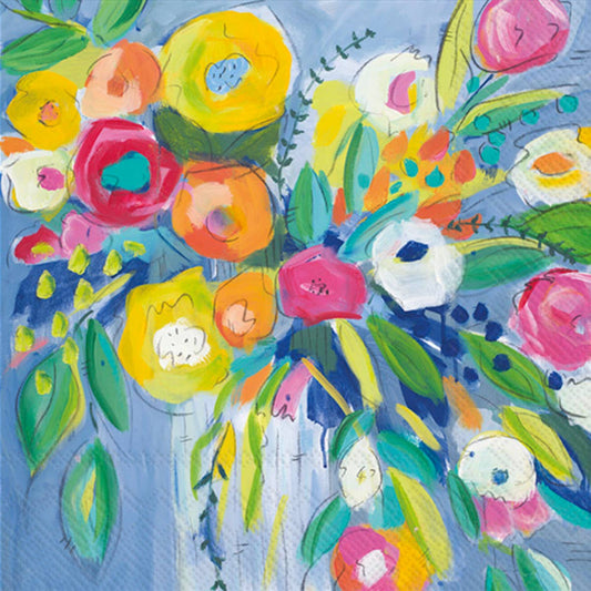 Paper Lunch Napkins - Cheerful Blossoms