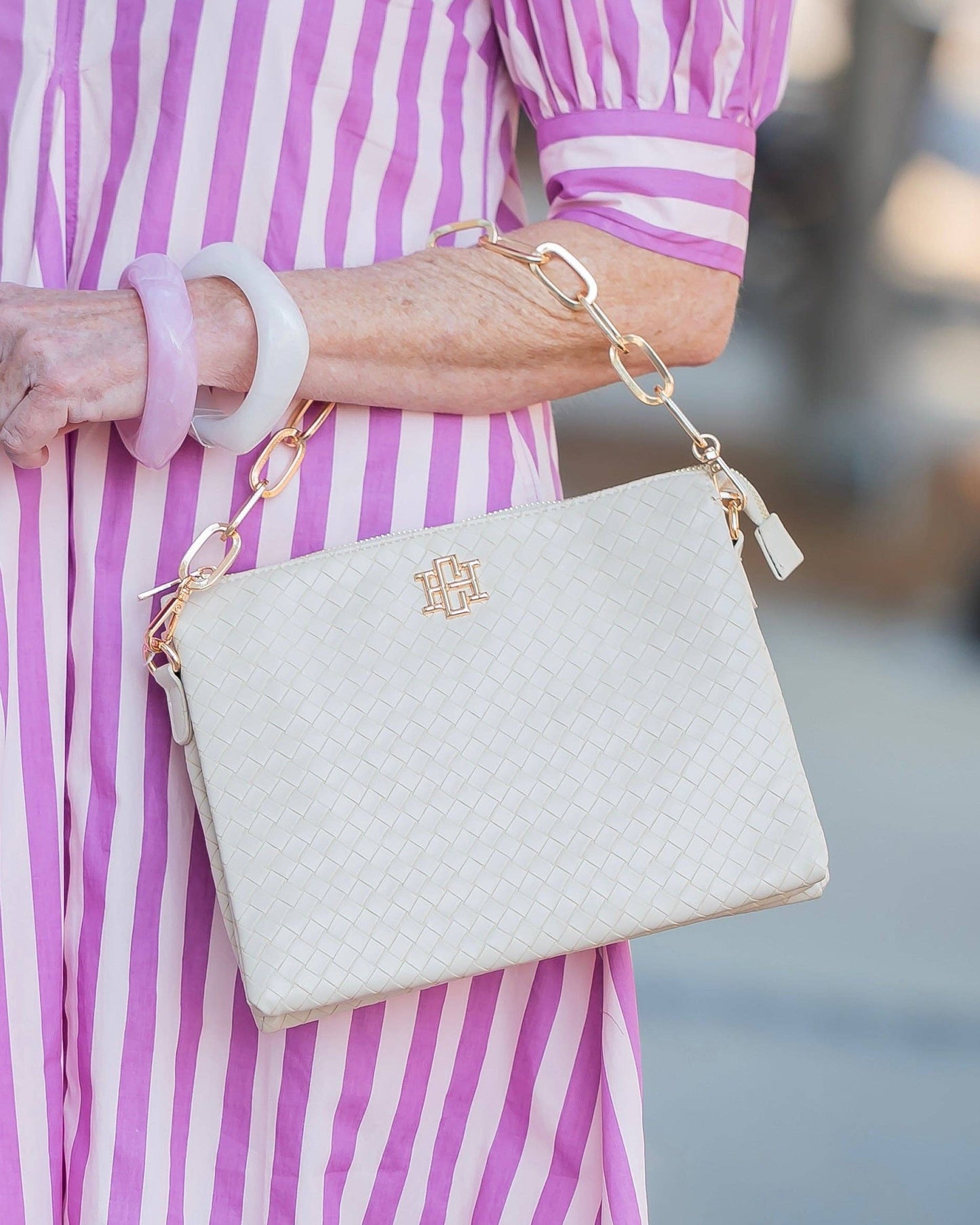 Ariana Crossbody Woven Almond