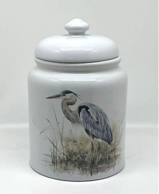 Blue Heron Cookie Jar: 10" Cookie Jar