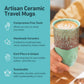 Nebula Ceramic Travel Mug – 16oz with Lid & Sleeve