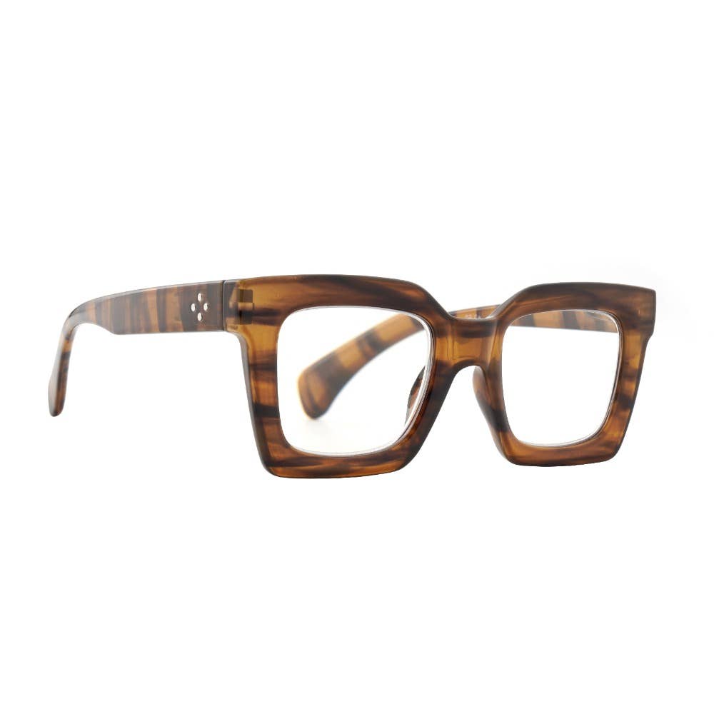 FIONA | Striped Brown | Blue Light: 1.50