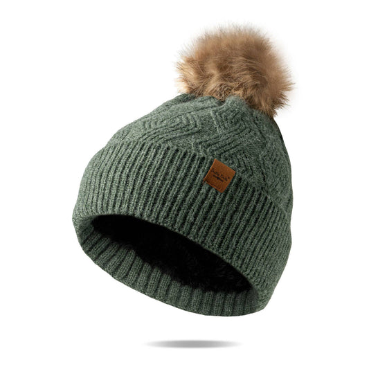 Britt's Knits Mainstay Pom Hat Open Stock: Green