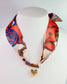 Lillie Scarf Charm Necklace ORANGE BLUE: Default