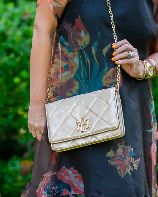 Bryn Clutch/Crossbody Gold Shimmer LD