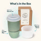 Emerald 16oz Ceramic Travel Mug – Forest-Inspired & Reusable