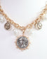 Victoria Charm Necklace Worn Gold: Default