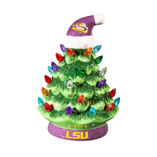 8" LED Ceramic Christmas Tree, Louisiana State University