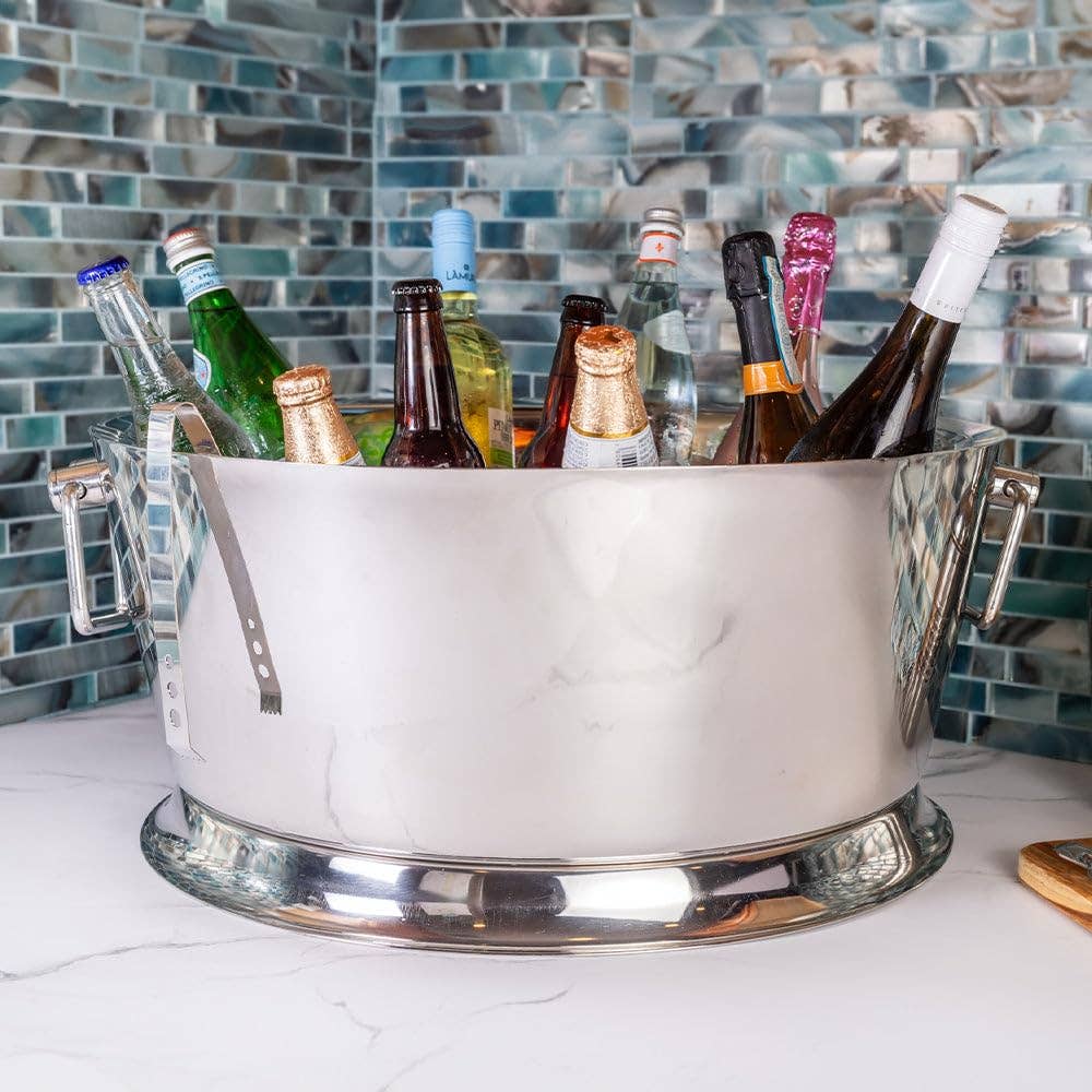 Ellender Stainless Steel Beverage Tub, 6.5 Gallons: Silver