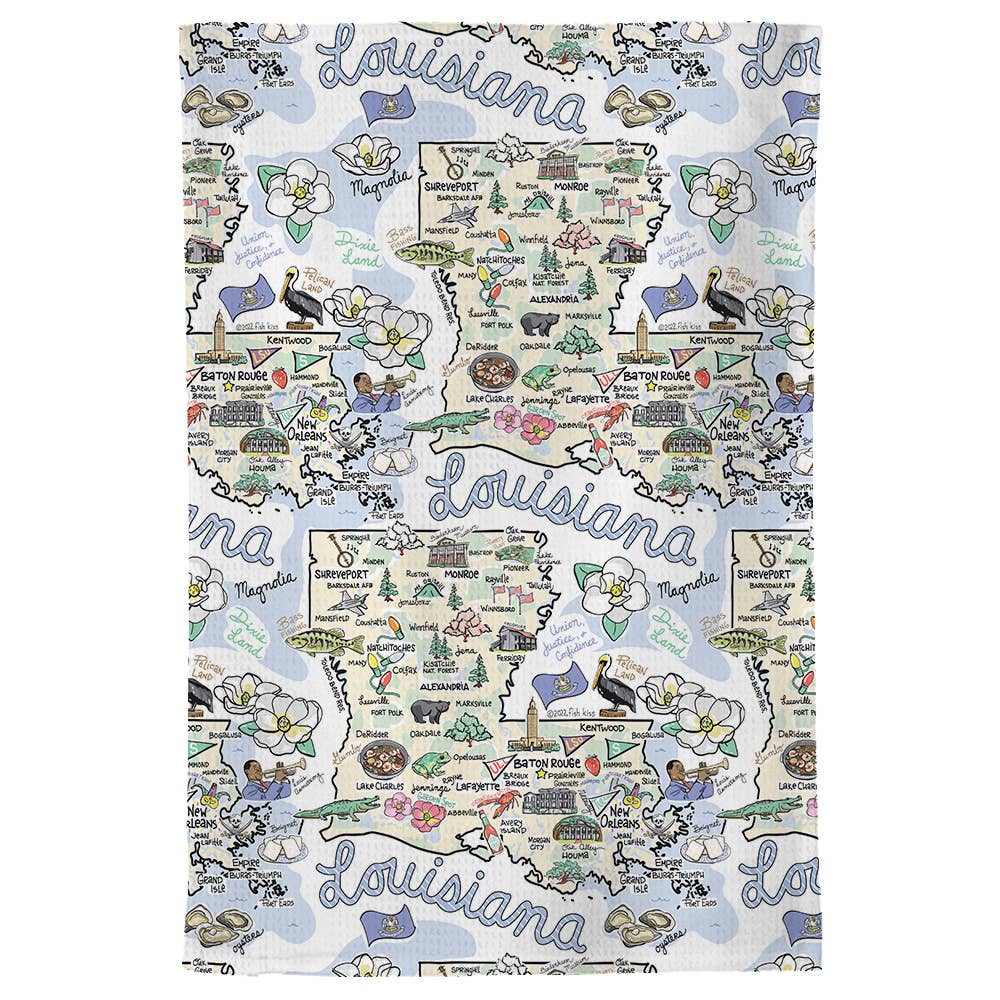 Fishkiss Louisiana Tea Towel - Thumbnail 2